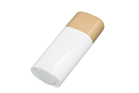 1.3oz PP Plastic Oval Deodorant Stick Container With Flat Top Cap 40g