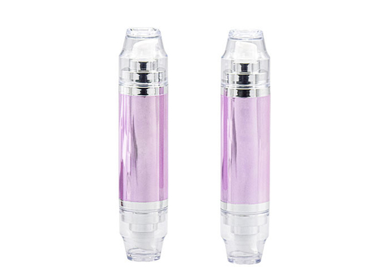 15ml Double Ended Airless Pump Bottles Round Shape Skincare Cosmetic Packaging