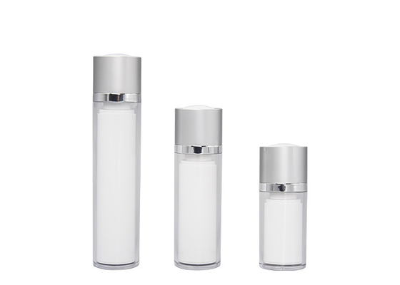 UKA32 Twist Up Acrylic Airless Pump Round Bottle 15ml 30ml 50ml For Cosmetic Skin Care Packaging