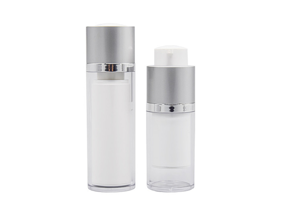 UKA32 Twist Up Acrylic Airless Pump Round Bottle 15ml 30ml 50ml For Cosmetic Skin Care Packaging