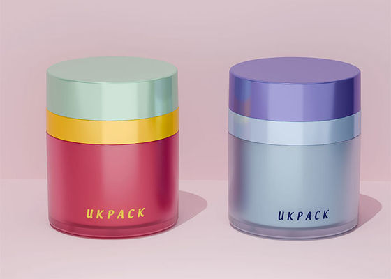Toples Krim Pompa Tanpa Udara Isi Ulang Akrilik Anti Bocor Bulat 15g 30g 50g